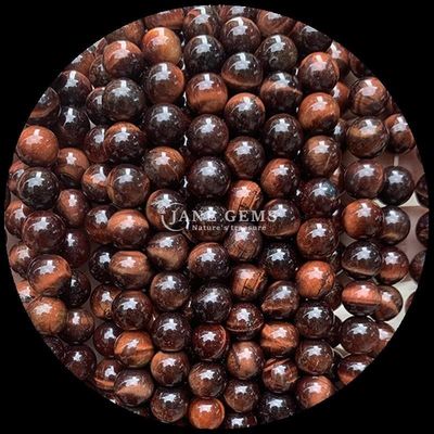 DIY आभूषण बनाना आवश्यक रत्न मोती 8 मिमी गोल आकार टाइगर की आंख ढीला मोती स्ट्रैंड्स