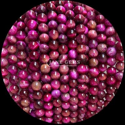 DIY आभूषण बनाना आवश्यक रत्न मोती 8 मिमी गोल आकार टाइगर की आंख ढीला मोती स्ट्रैंड्स