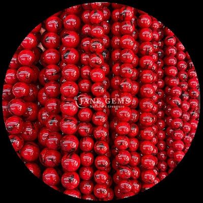 सजावट के लिए पॉलिश रत्न मोती गोल आकार 8 मिमी आकार