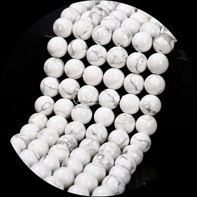 बहुरंगी गोल कटा हुआ रत्न विभिन्न प्रकार के हाउलाइट अफ्रीकी टर्किज़ मोती DIY आभूषण के लिए