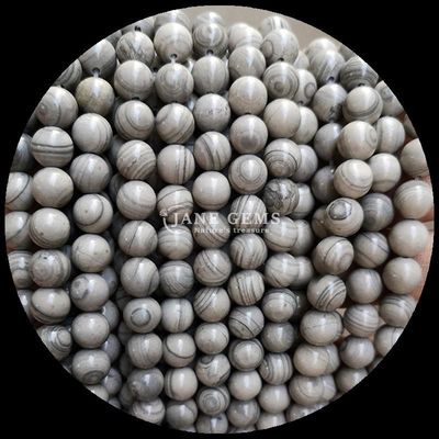 गोल आकार रत्न मोती लकड़ी पैटर्न कंगन के लिए ढीले मोती स्ट्रैंड्स हस्तनिर्मित सजावट