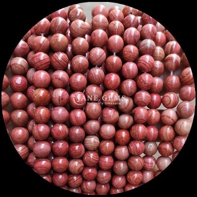 गोल आकार रत्न मोती लकड़ी पैटर्न कंगन के लिए ढीले मोती स्ट्रैंड्स हस्तनिर्मित सजावट