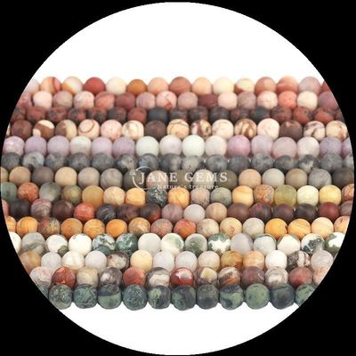 उत्पत्ति प्राकृतिक रत्न मोती DIY आभूषण परियोजनाओं के लिए 8 मिमी गोल स्ट्रैंड्स