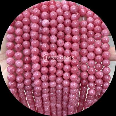 गोल आकार और कई रंगों में रत्नों के मोती विभिन्न शैल्केडोनिक ढीले मोती स्ट्रैंड DIY आभूषण के लिए एकदम सही