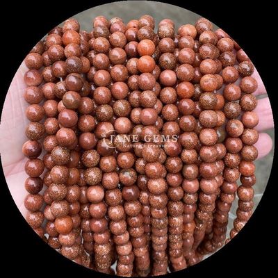 गोल कट रत्न मोती सोना सैंडस्टोन मोस अजट टूरमालाइन विभिन्न क्रिस्टल उपचार ढीला मोती स्ट्रैंड्स परम DIY गहने बनाने आवश्यक