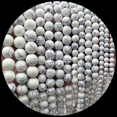 रत्न गोल आकार हाउलाइट रोहडोनाइट क्रिस्टल स्टोन DIY आभूषण के लिए विभिन्न उपचार पत्थर प्रकार