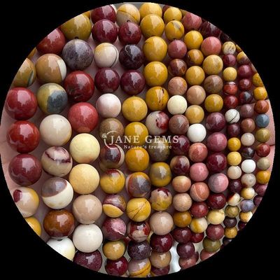 रत्न गोल आकार हाउलाइट रोहडोनाइट क्रिस्टल स्टोन DIY आभूषण के लिए विभिन्न उपचार पत्थर प्रकार
