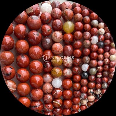 गोल आकार कीमती पत्थर मोती विभिन्न रंगों भारतीय अजात Unakite क्रिस्टल उपचार पत्थर अपने गहने बनाने की जरूरतों के लिए ढीला मोती स्ट्रैंड्स