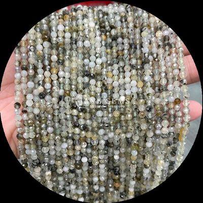 DIY गहने बनाने के साथ रत्न मोती विभिन्न रत्न रंग बाजार से गोल faced Morganite स्पष्ट क्वार्ट्ज क्रिस्टल उपचार ढीला रत्न मोती स्ट्रैंड्स